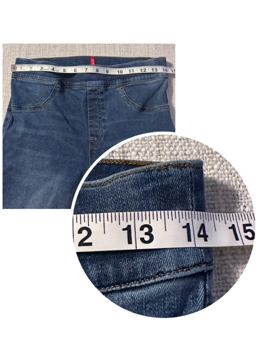 SPANX Distressed Ankle Skinny Jean Legging Sleek Chic Stretch Cottagecore Wmn M - Picture 11 of 14